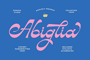 Abiglia, a Script Font by zeenesia (Thumbnail 1 of 17)