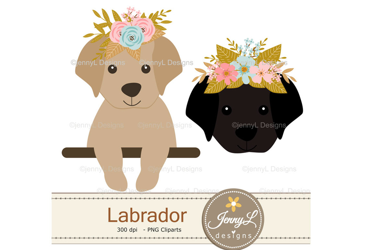 Labrador Dogs Digital Papers, a Pattern Graphic by JennyL Designs (Photo 4 of 8)
