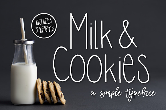 Milk & Cookies a Simple Typeface preview 4