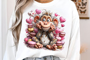 Valentines Day Monkey Sublimation, an Illustration by SinaCreation (Thumbnail 9 of 11)