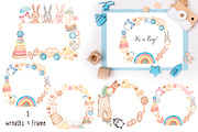 Watercolor Kids Toys & Clothes, an Object Illustration by MayaNavits (Thumbnail 6 of 17)
