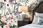 Blush Pink Garden Wallpaper, a Wallpaper Graphic by Webvilla Studio (Thumbnail 3 of 6)