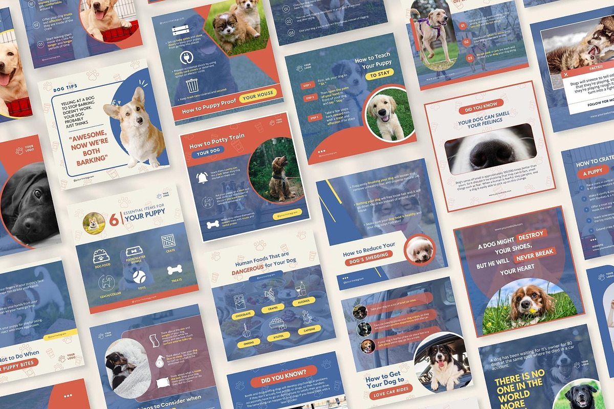 200 Dog Training Canva Templates, a Social Media Template by Viral Content Design (Photo 5 of 7)