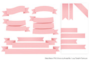 Soft Pink Ribbon Banner Clipart, an Illustration by Amanda Ilkov (Thumbnail 4 of 4)