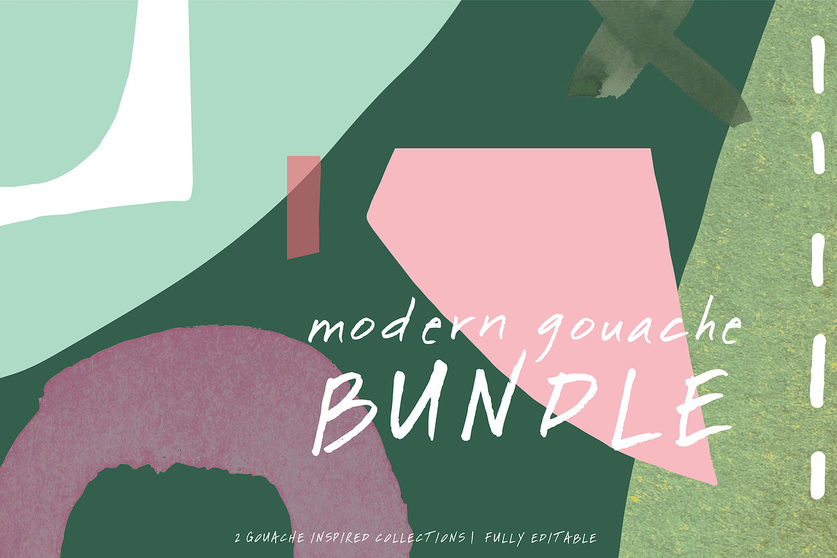Modern Gouache Patterns Bundle, a Pattern Graphic by The Collective Studio (Photo 1 of 16)