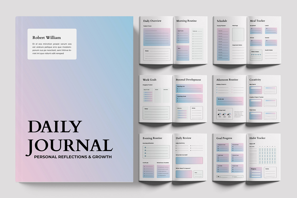 Daily Journal Planner Layout, a Stationery Template by ContestDesign (Photo 1 of 3)