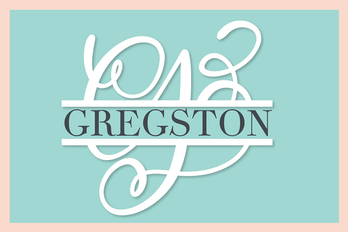 Split Monogram Font - All Letters preview 7