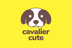 cavalier dog face pets cartoon logo, a Branding & Logo Template by devastd