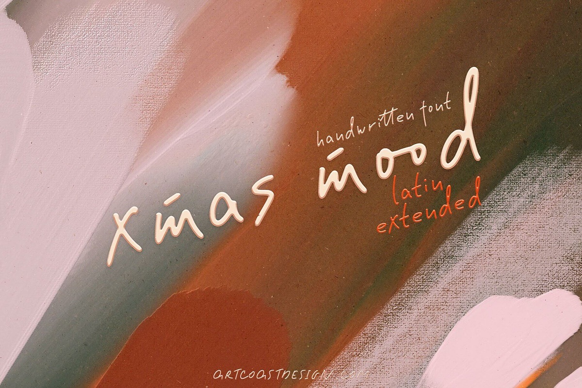 Xmas Mood Handwritten Font, a Script Font by Artcoast Fonts (Photo 1 of 13)
