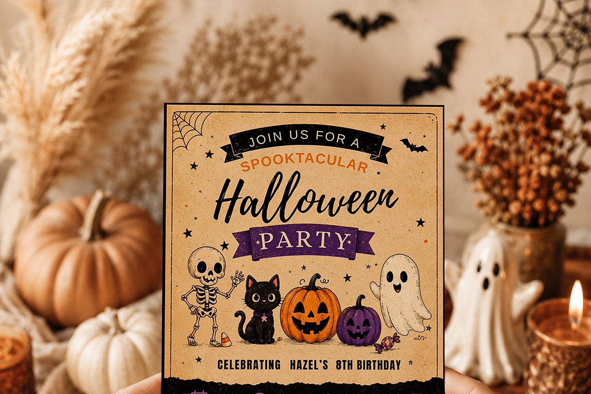 Spooky Halloween Birthday Invitation, an Invitation Template by Arslan (Photo 4 of 5)