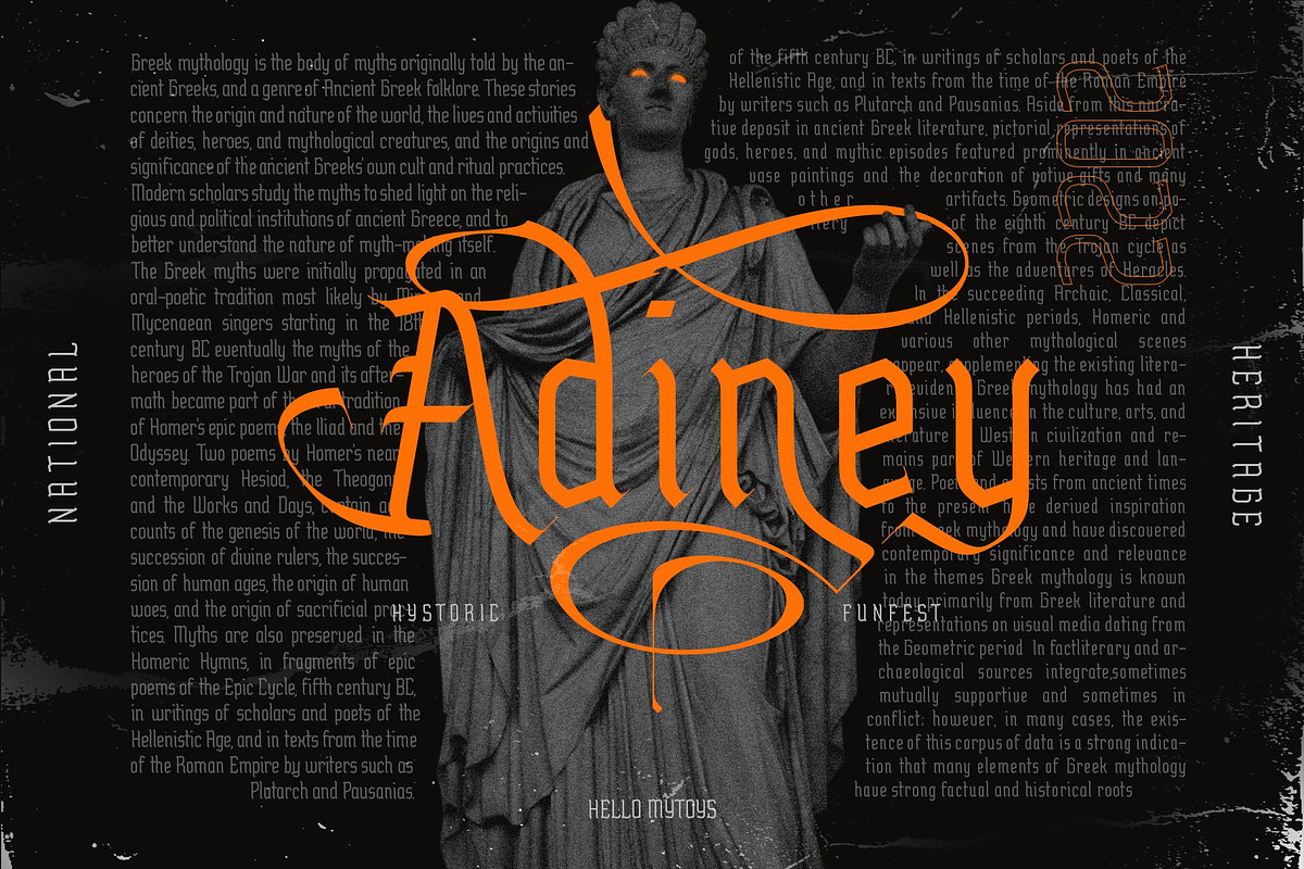 Hello Mytoys Blackletter, a Blackletter Font by alit design (Photo 10 of 15)