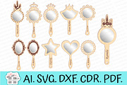 Set of mirrors for girls laser cut, a Pattern Graphic by MegaPrezencik (Thumbnail 1 of 6)