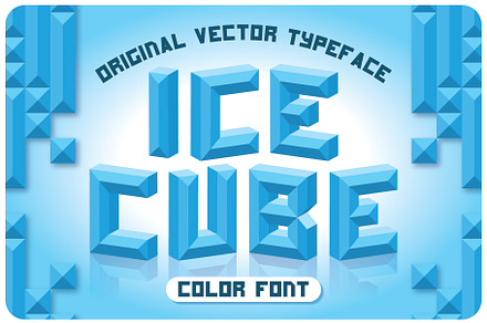 Ice Cube Color Font, a Font by Vozzy Vintage Fonts