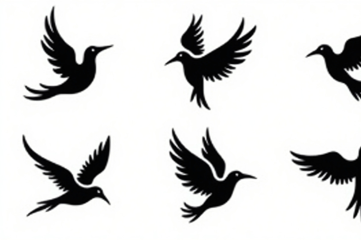 Flying Bird Silhouette Bundle, an Illustration by Designs_River (Photo 2 of 10)