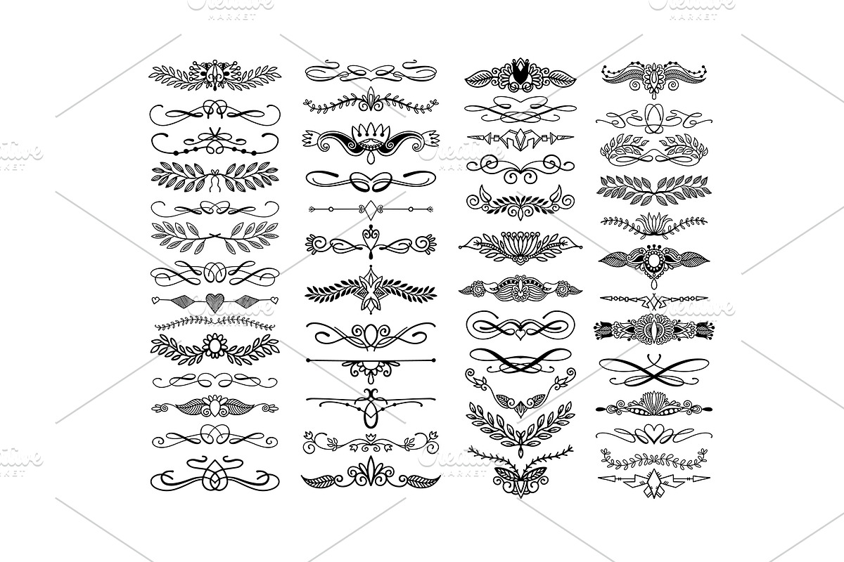 800+ DOODLE ELEMENTS SET, a Templates & Theme by karakotsya (Photo 20 of 24)