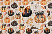Autumn Seamless Pattern with Pumpkin, a Pattern Graphic by Kreeya Art Shop (Thumbnail 8 of 11)