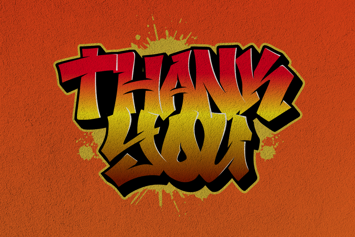 Bomber Wall Graffiti Font, a Script Font by Rochart (Photo 10 of 10)