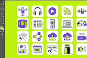 Podcast Production Icon EPS Bundle, a Technology Illustration by NH graphic (Thumbnail 3 of 3)