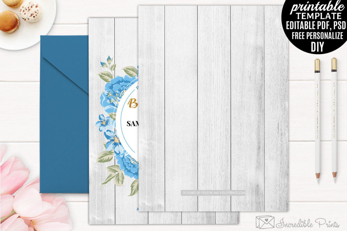 Rustic Bridal Shower Invitation, an Invitation Template by Blush Roses Print (Photo 2 of 2)