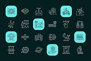 Physics Icon Art Set, an Outline Icon by Prosymbols (Thumbnail 6 of 8)