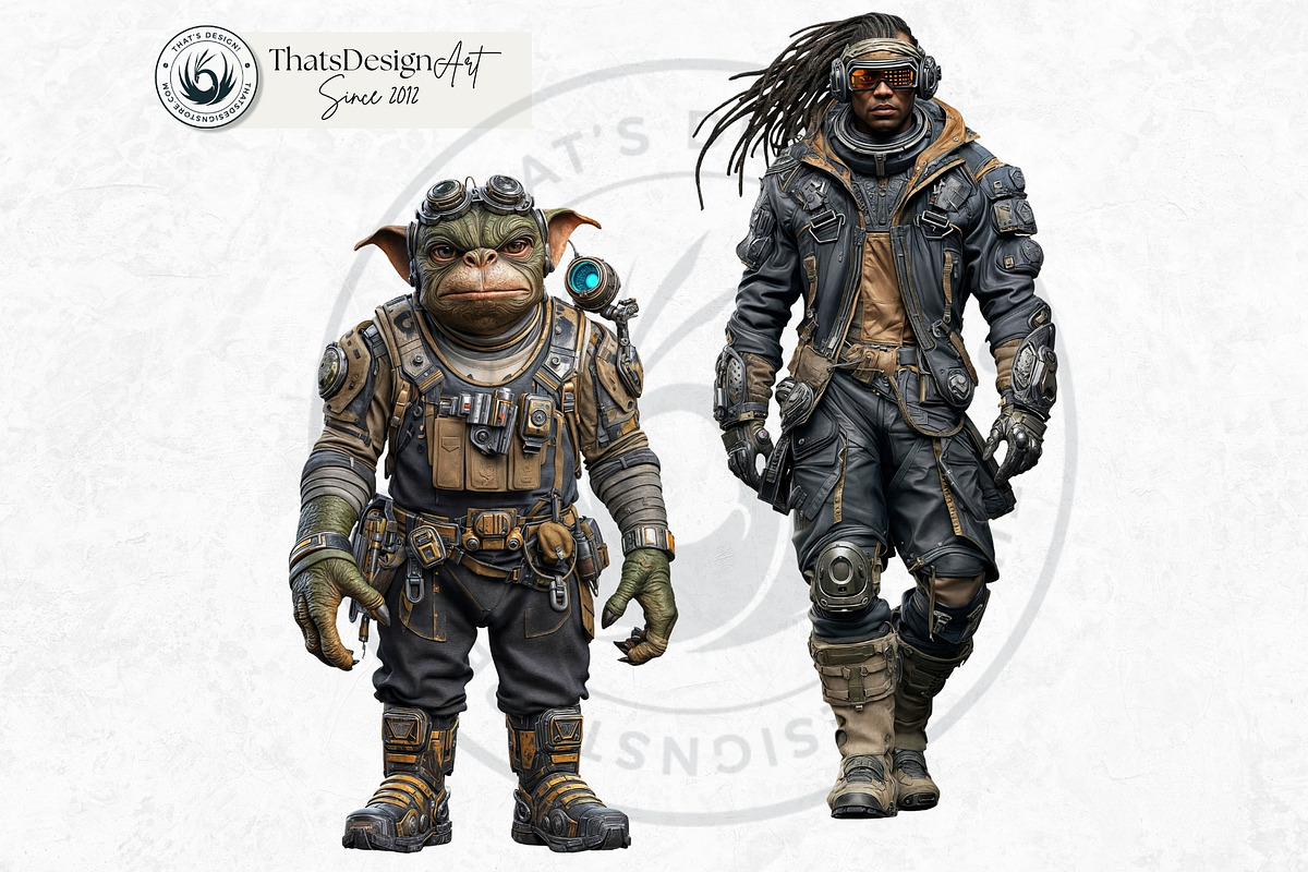 Galactic Vanguard Character Cliparts, a Person Illustration by ThatsDesignArt (Photo 15 of 15)