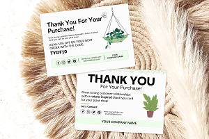 Plant Business Thank You Card FB-121, a Card Template by Snapybiz