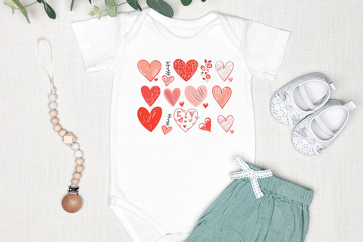 Hearts Clipart Sublimation Design, a Decorative Illustration by VetalStock (Photo 4 of 5)