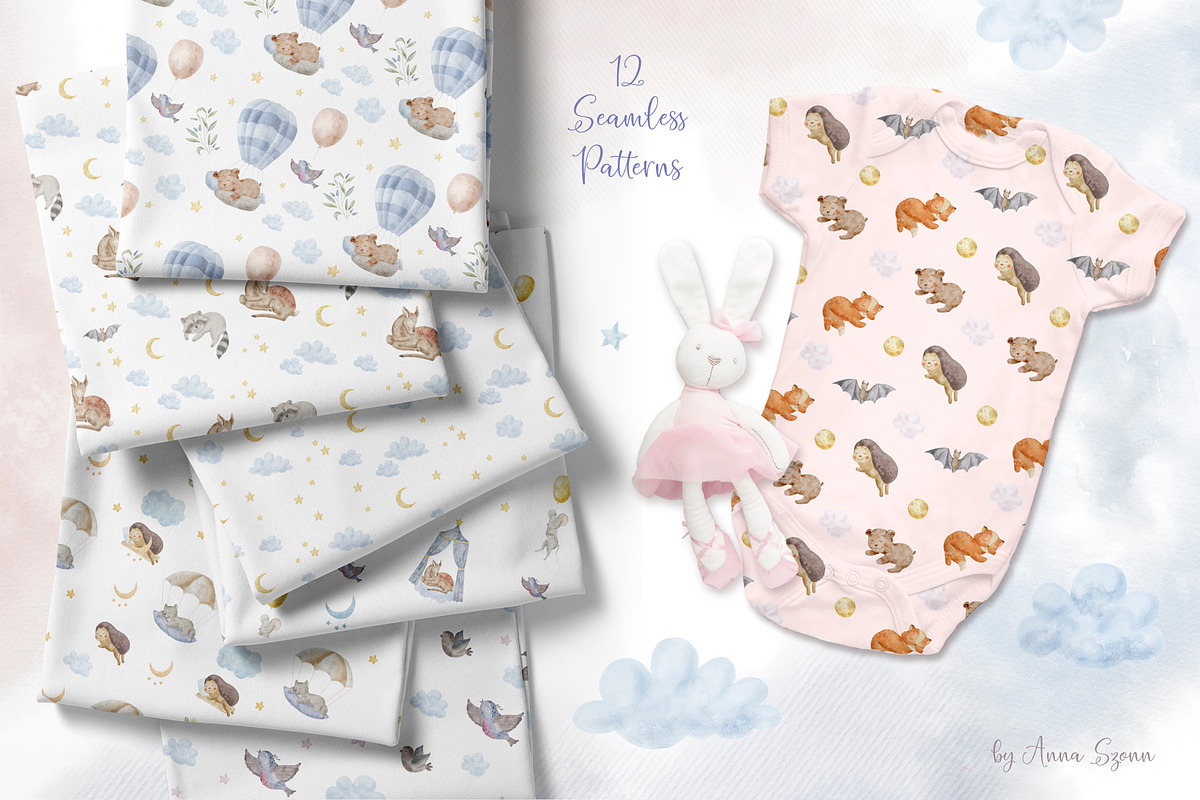 Cute Sleeping Animals., an Animal Illustration by Designwork (Photo 16 of 17)