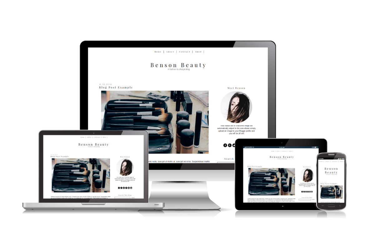 Blogger Template Simple Beauty, a Websites & App Template by BD Web Studio (Photo 4 of 4)