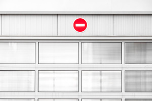 No entry traffic sign on metal wall, a Transportation Photo by BOOCYS
