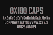 Oxido Caps | Solid & Eroded | Fonts, a Sans Serif Font by deFharo (Thumbnail 2 of 9)