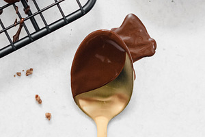 Spoon and Melted Chocolate