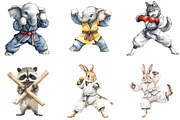 Martial Arts Animals Sublimation, an Illustration by DreamArtGraphic (Thumbnail 3 of 5)