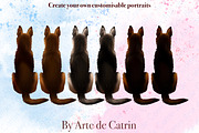 Girl and Dogs Clipart, Best Friends, an Animal Illustration by ArtedeCatrin (Thumbnail 5 of 8)