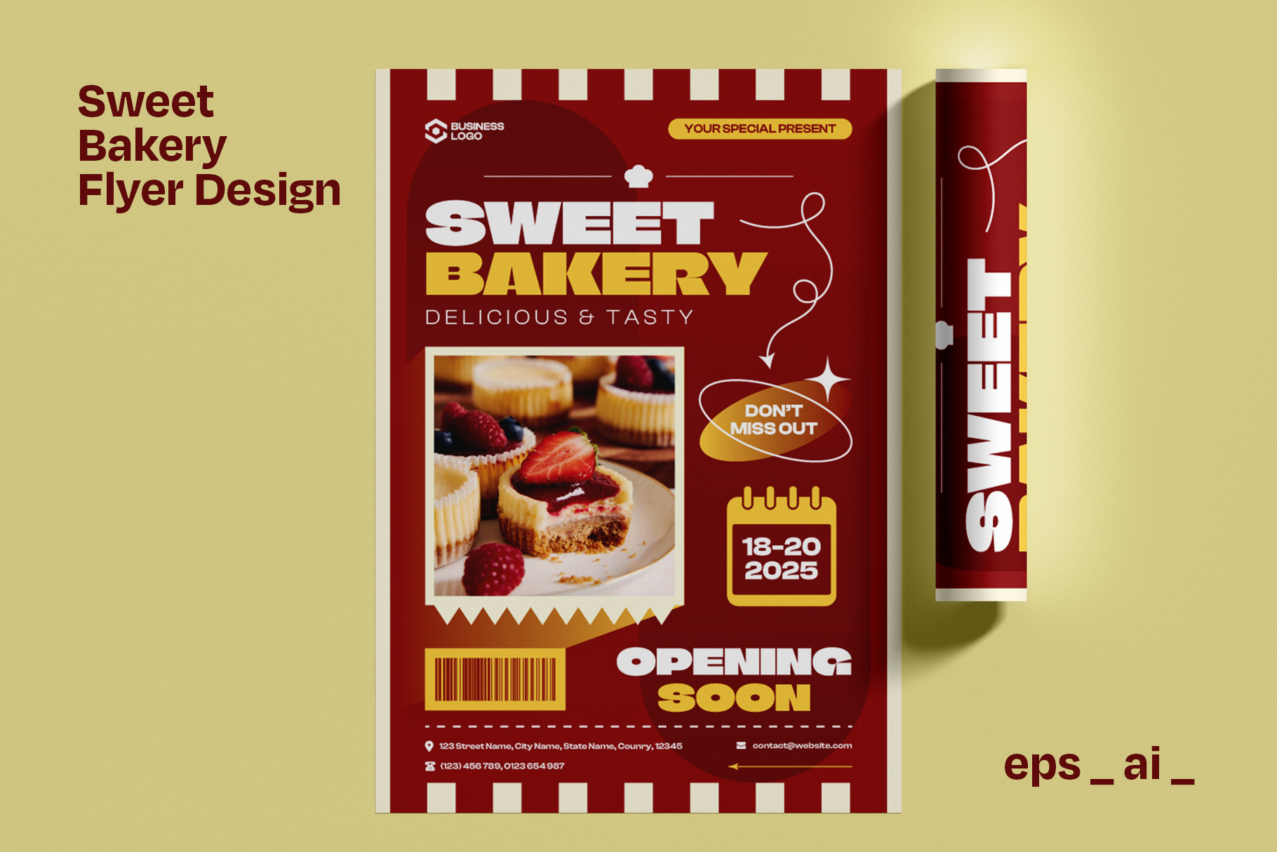 Sweet Bakery Flyer Template | Creative Market
