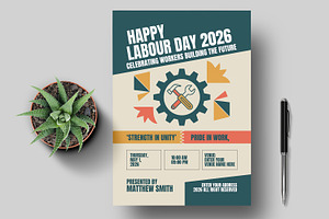 Labour Day Celebration Flyer Design, a Flyer Template by MightyDesign