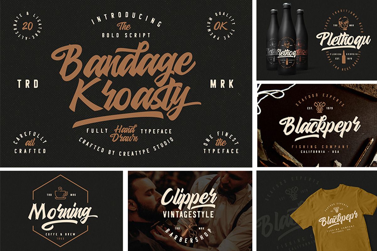 When Modern Meet Vintage Font Bundle, a Script Font by Creatype Studio (Photo 6 of 45)