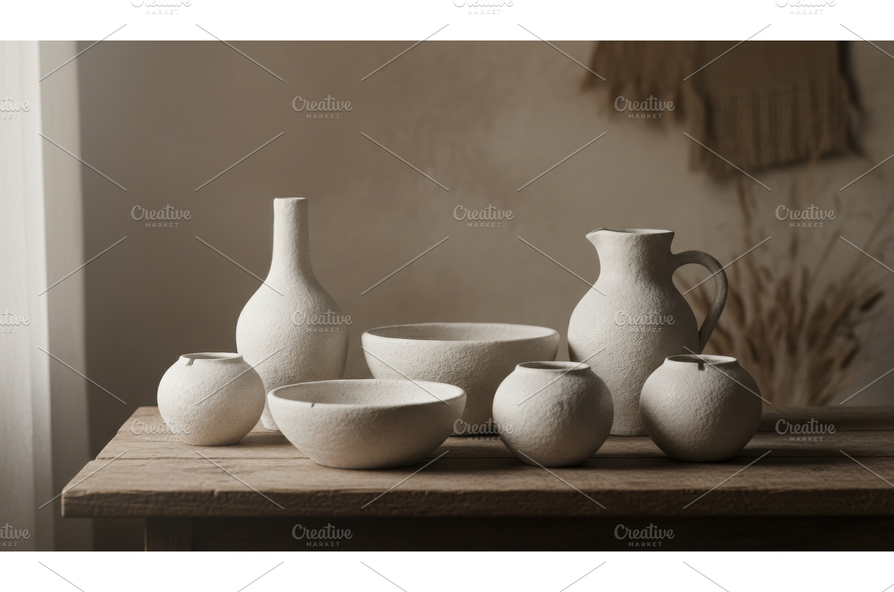 A collection of handcrafted ceramic, a Background Photo by Igor Tichonow