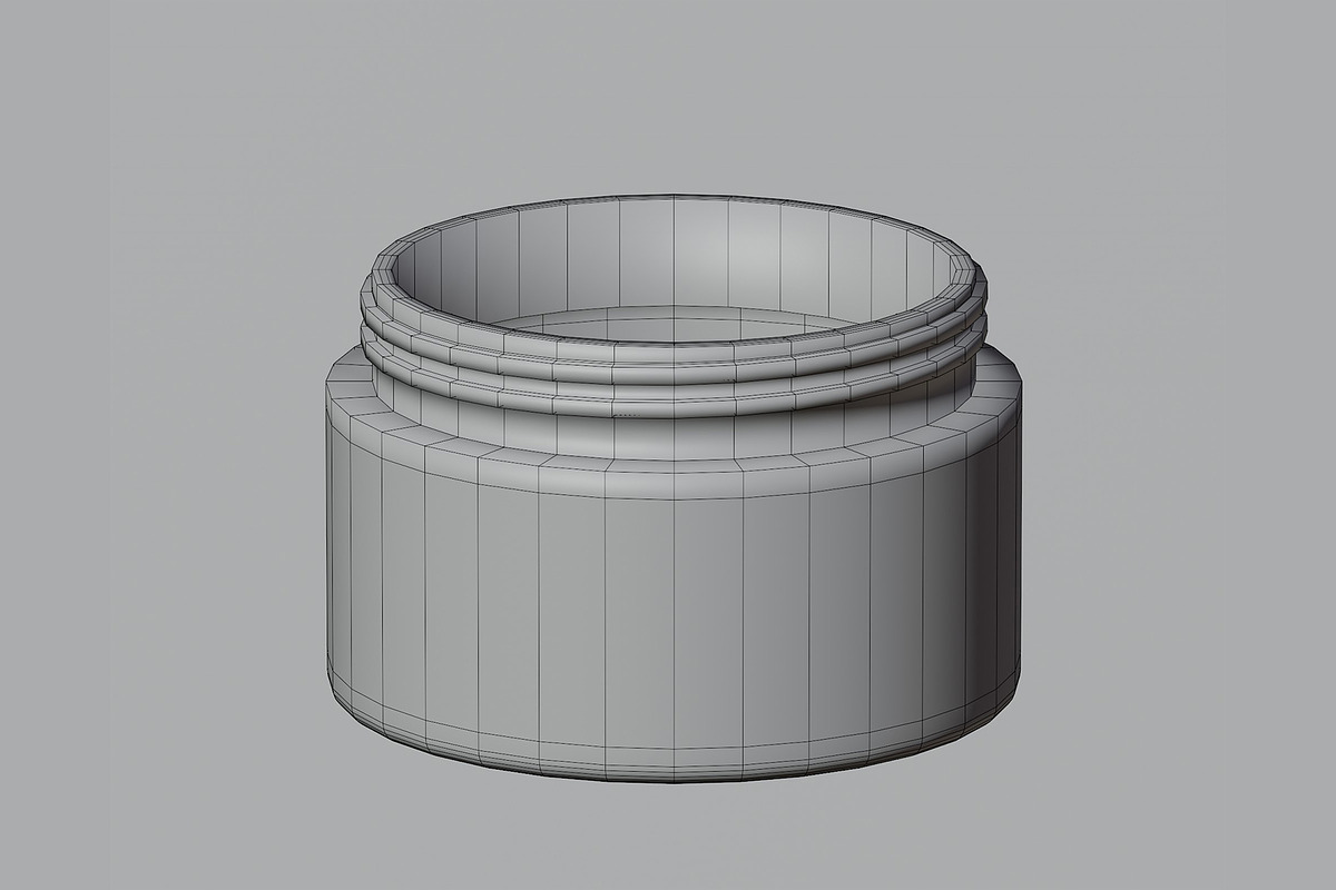 Cream jar 3d model 03, an Object 3D Model by fahad121 (Photo 5 of 6)