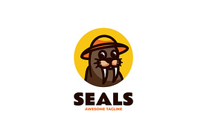 Seals Mascot Cartoon Logo, a Branding & Logo Template by Artnivora.Std