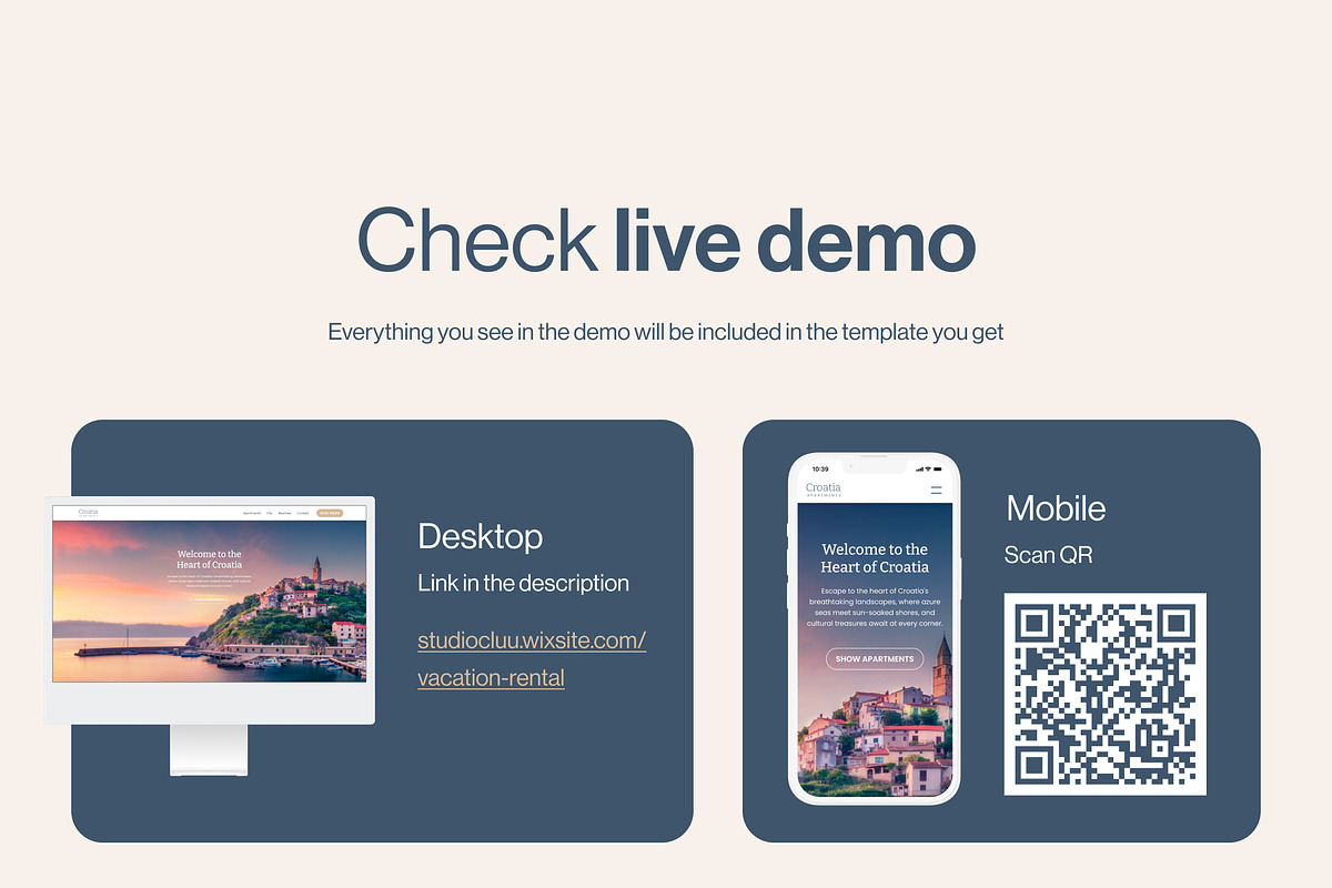 Wix website templates for rental, a Wix Template by Cluu.Design (Photo 7 of 9)
