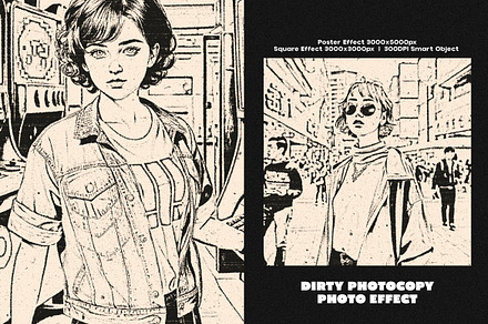 Dirty Photocopy Square,Poster Effect, a Layer Style Add-On by dokudokunomi