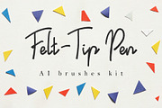 Felt-Tip Pen AI brushes kit, a Brush Add-On by Leo Studio Design Lab (Thumbnail 1 of 3)