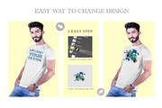 Male t-shirt Mockup-V-2-004, a Shirt Mockup by designvillage (Thumbnail 4 of 6)