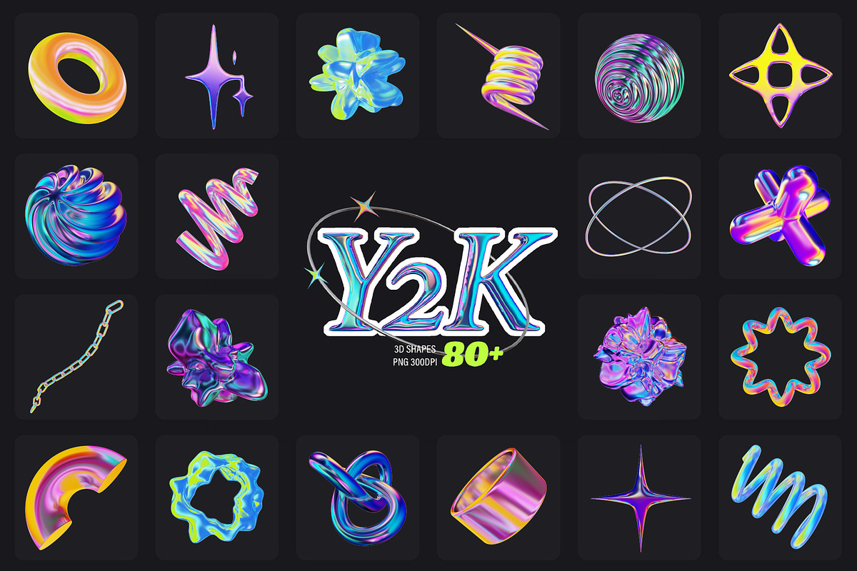 Y2K 3D Aesthetic Shapes Collection, a Graphic by LarysaZabrotskaya (Photo 6 of 12)