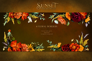 Sunset Floral Art Collection