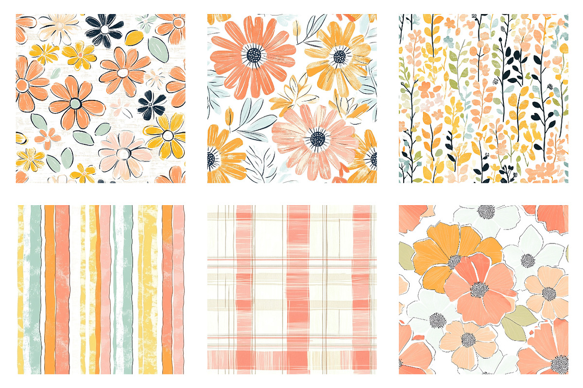 Sweet Spring Floral Seamless Pattern, an Illustration by Dream Creation (Photo 2 of 6)