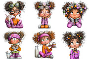 Christmas Girl Clipart, an Illustration by DreamArtGraphic (Thumbnail 4 of 5)