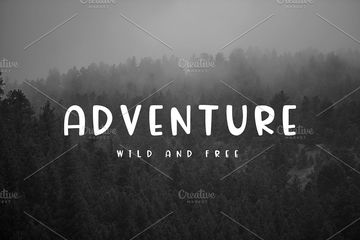 Adventure Font and Camping Pack, a Script Font by Nadezda (Photo 1 of 11)