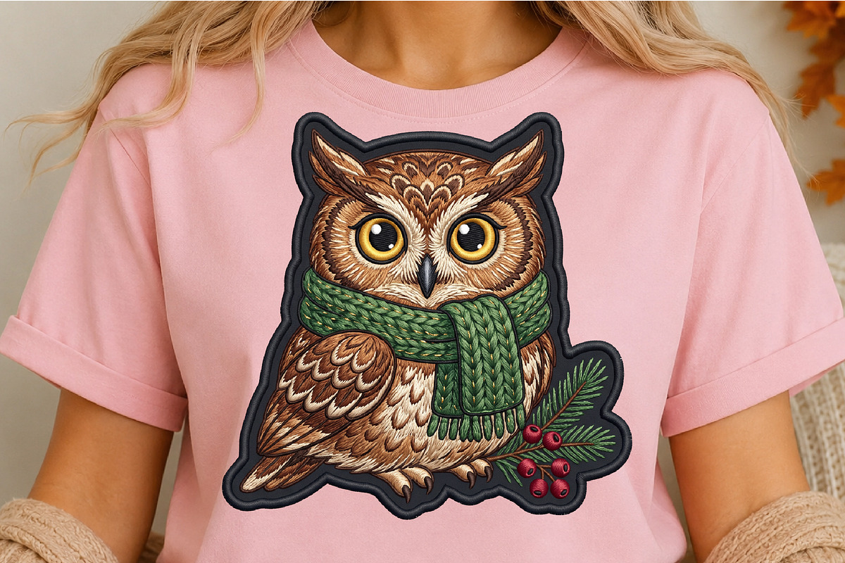 Cozy Winter Owl PNG, an Object Illustration by DreamCafeArt (Photo 5 of 6)